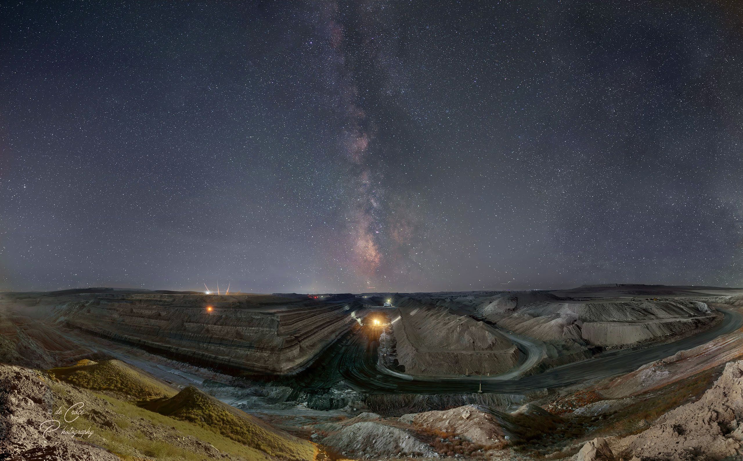 Industrial Mine Photography Milky Way