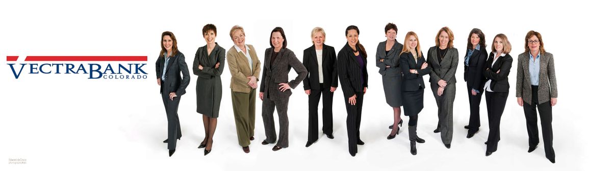 Anvertising photograph executives shot on location for Vectra bank Denver used for photography commercial in magazines, web and press.. Denver Vectra Bank Advertisement Photography