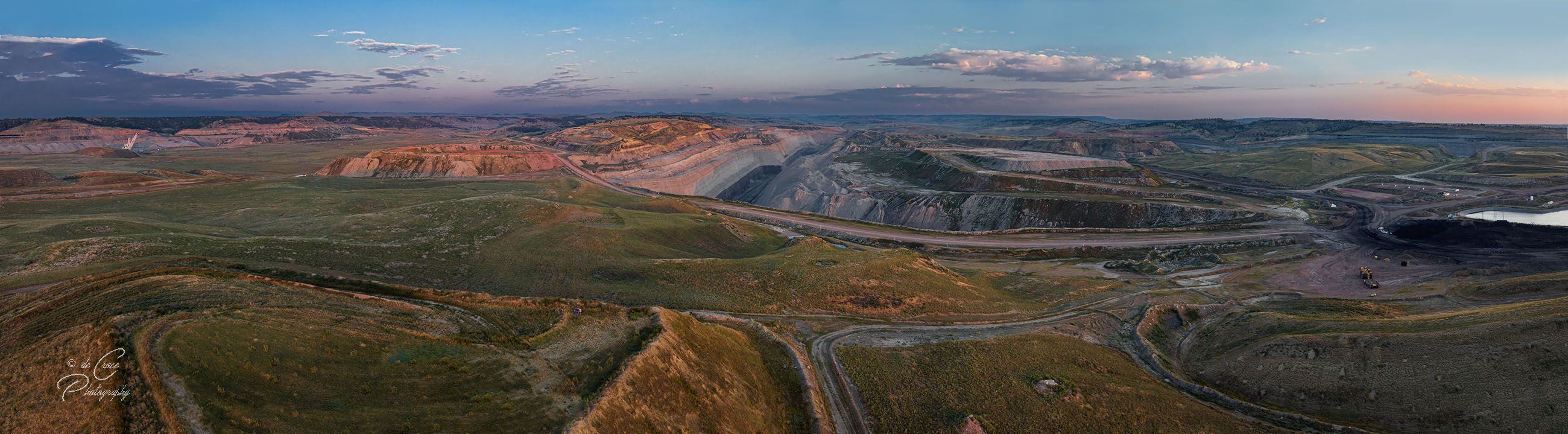 Aerial Panorama Spring Creek Mine Montana