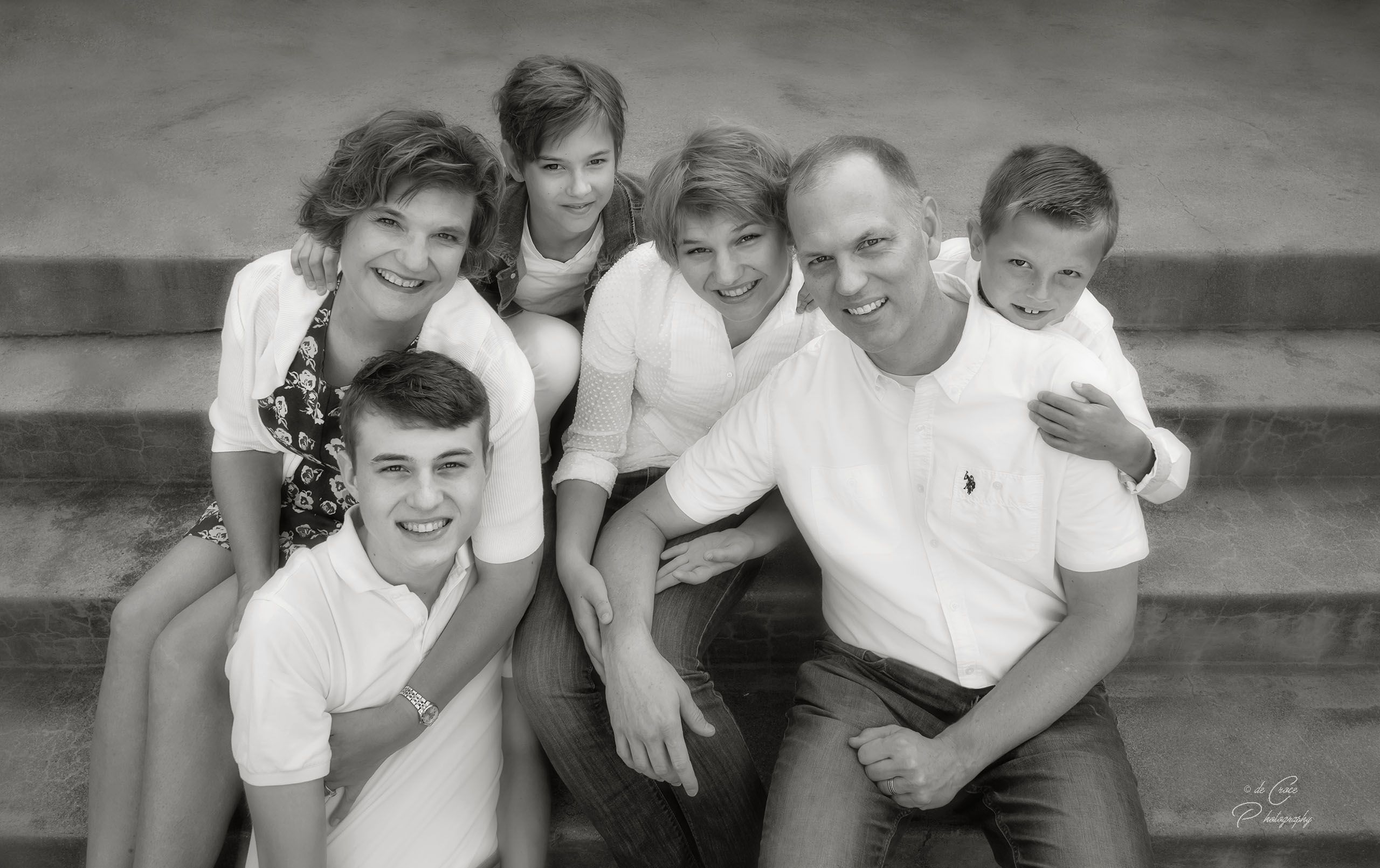 Black & White Family Portrait Denver Photographer .jpg