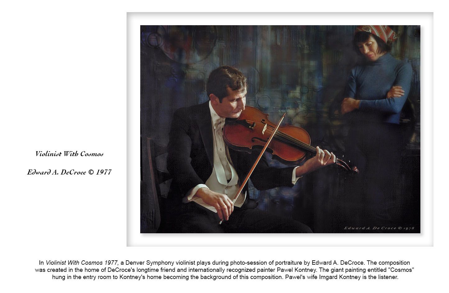 Violinist With Cosmos ©DeCroce