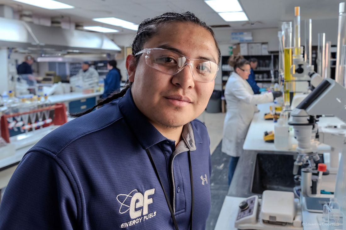 Navajo Worker Portrait - Uranium Lab, Utah