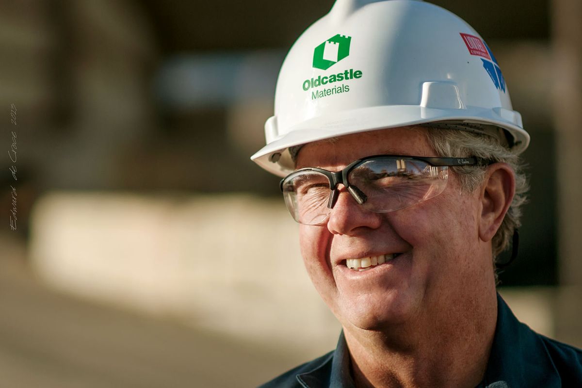 Commercial photographers in Colorado capture Industrial head-shot photography for advertisement of Oldcastle materials Co. Head-Shot-Industry-Photograph