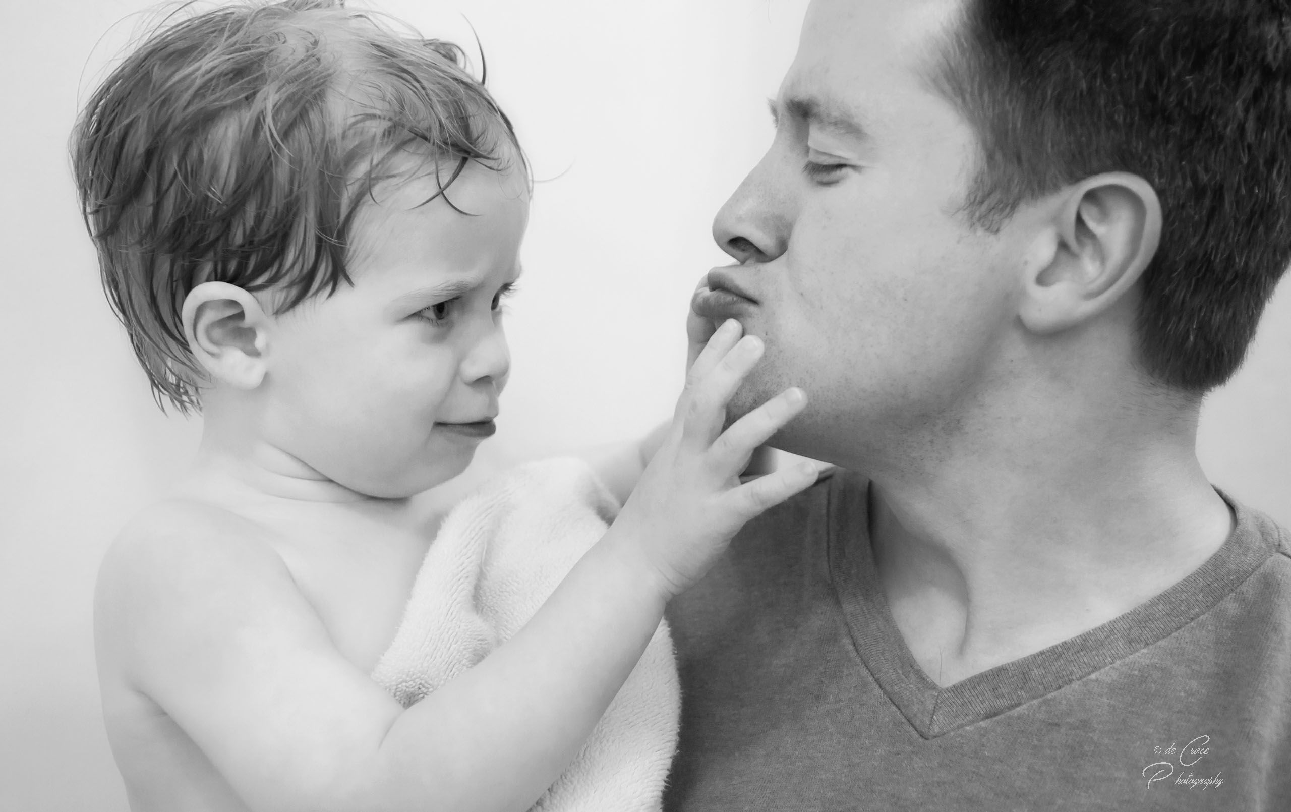 Boy And Dad After Bath Family Lifestyle Photography.jpg