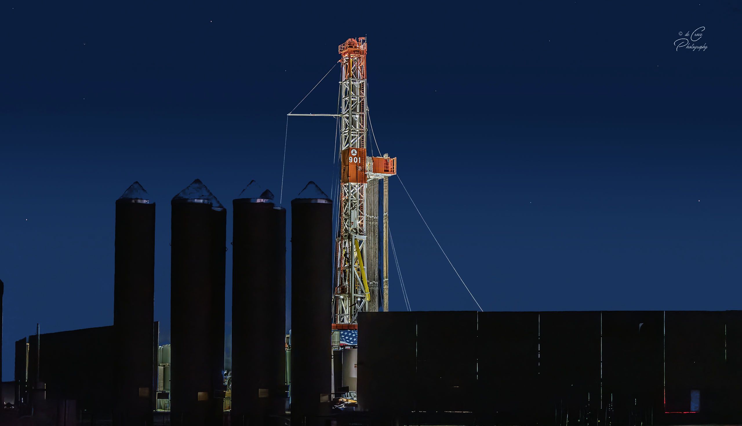 Colorado Oil Photography Night Drilling