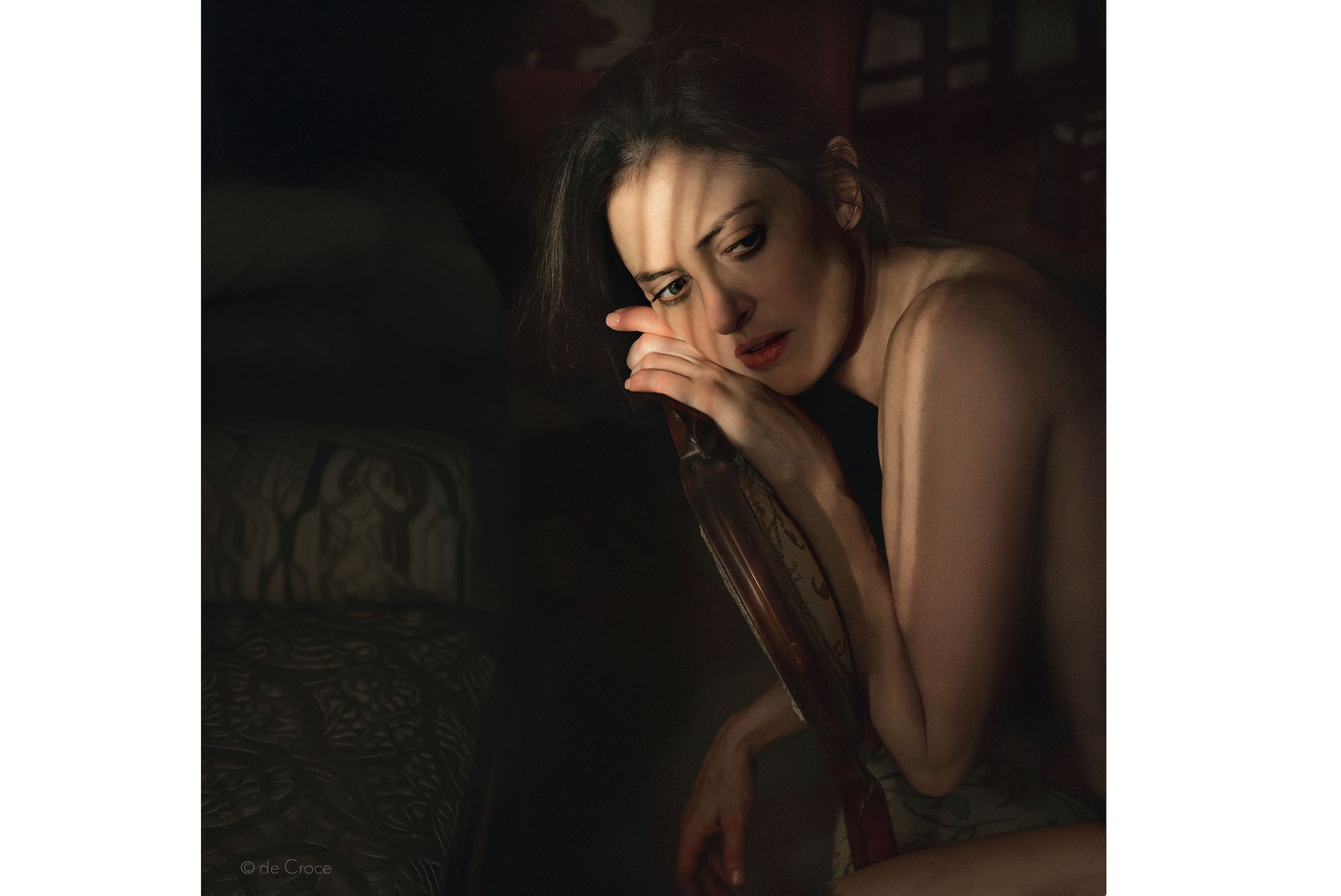 Alluring image of multitalented model and dancer by Denver commercial photographer lead to fictitious book cover design. Commercial photographer created image for model memoir. Book Cover Photography Design