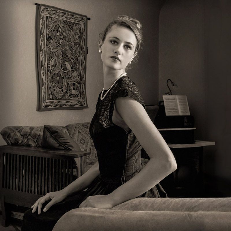 Home Portrait Young Woman 