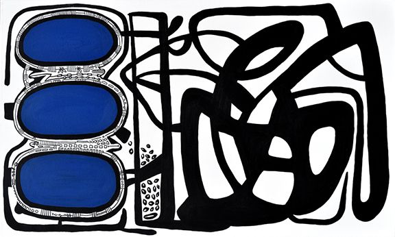 Acrylic on Canvas 36x60 inches Feeding the Play, 2018