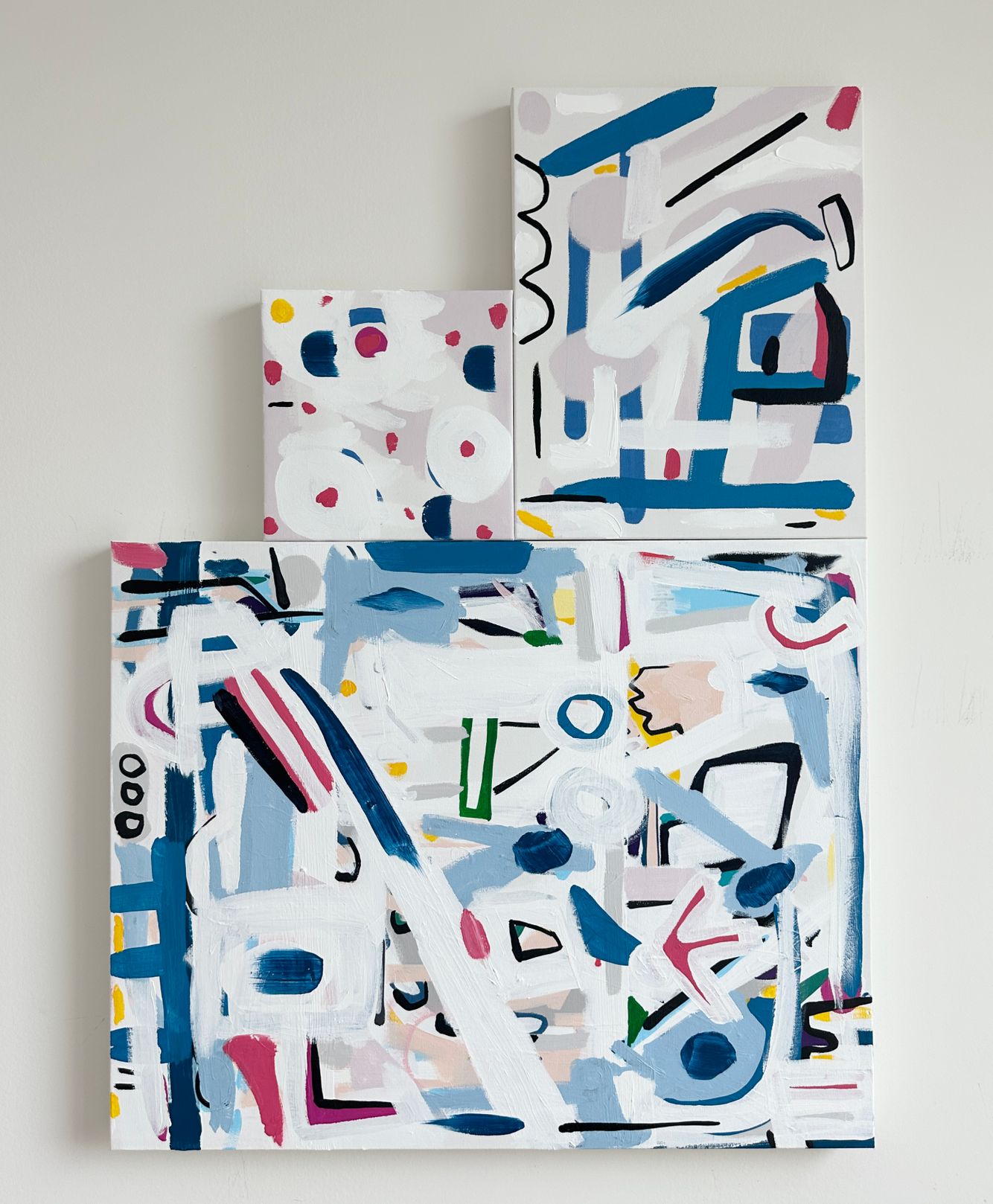 “Come Over to Play (I’ll send directions)”, acrylic on canvas