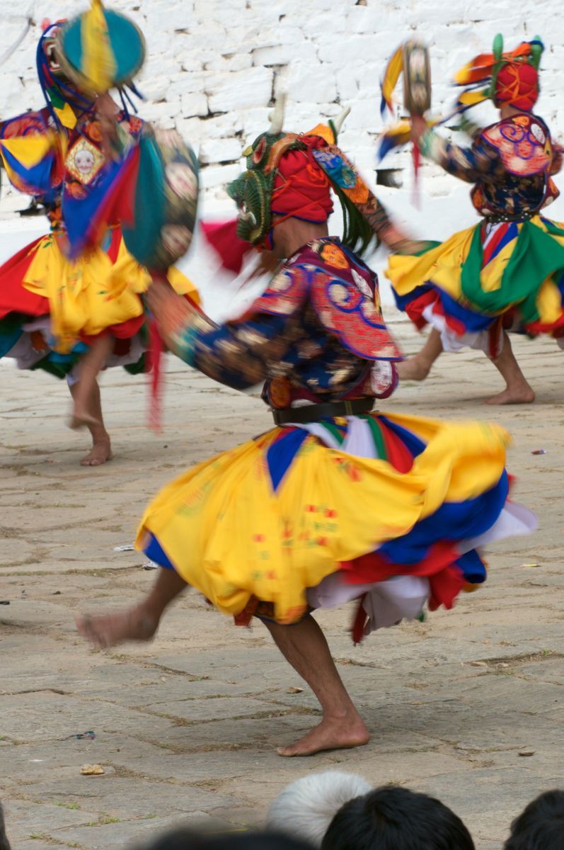 Colourful dancers