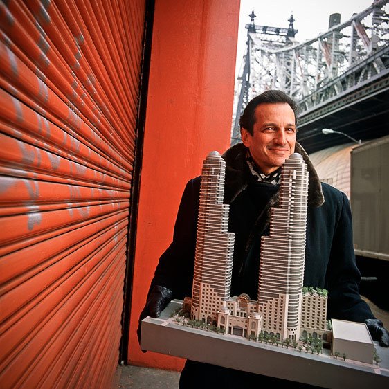 Developer with Architects model, NYC