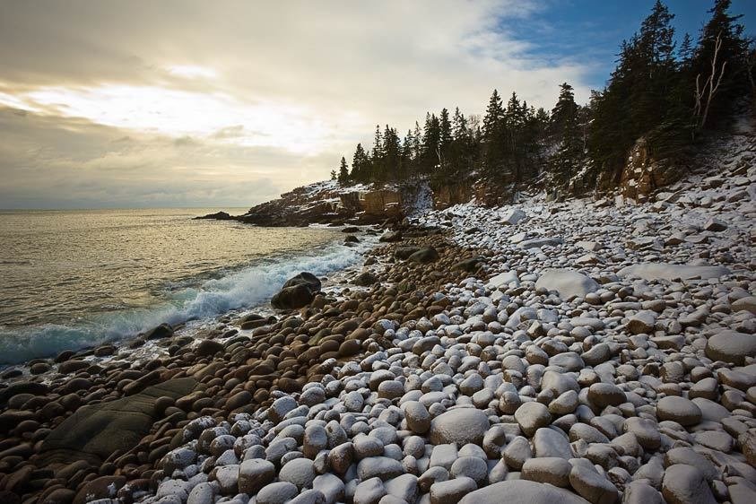 Clearing Winter storm in Aadia National Park