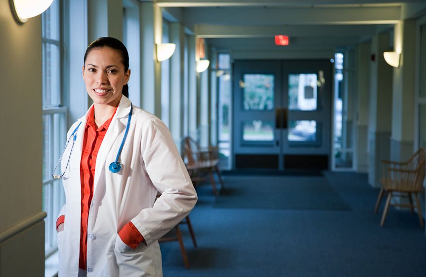 Female Physician in a Hospital