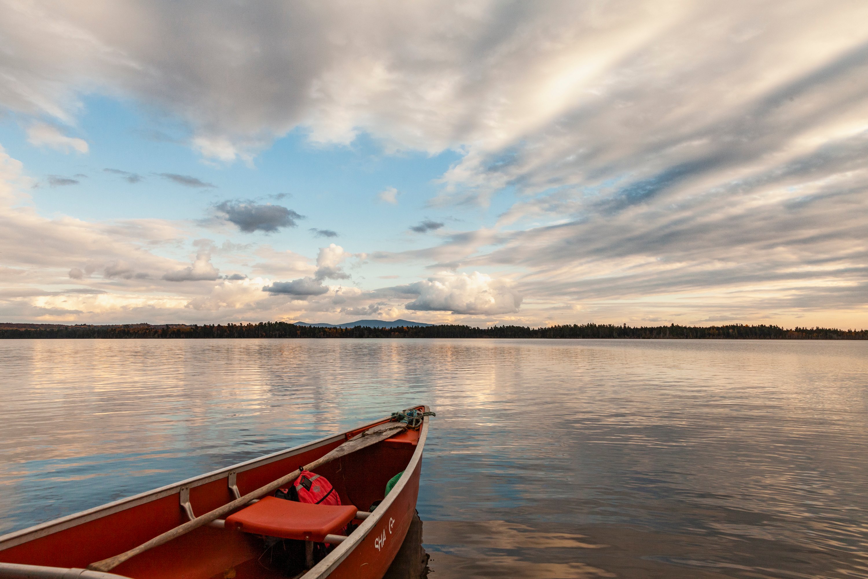 Canoe on Spencer Pond, Maine