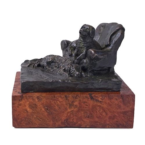 Buster & Sugar : bronze; 9"ht.  Sold out.