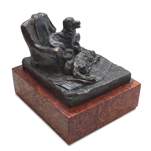 Buster & Sugar; bronze; 9" ht.  Sold Out.