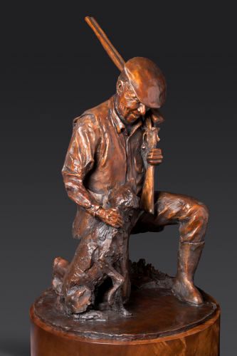 Hunter with dog.  Commission