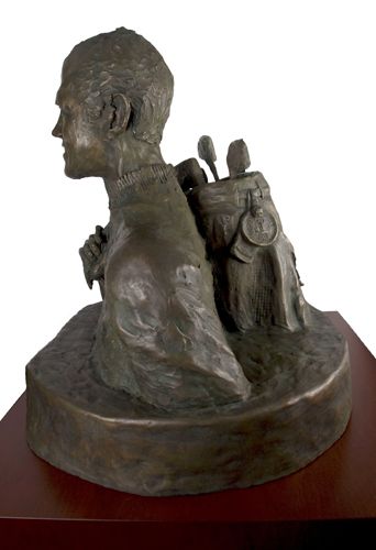 George Hibbs; life-size bronze; commission.