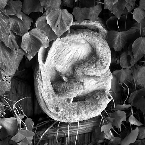 Koi Foutain; carved limestone; private collection.