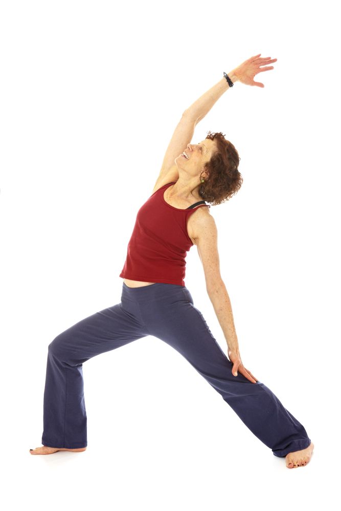 Reverse Warrior Pose on White