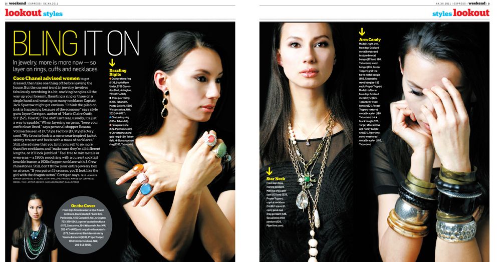 Jewelry Story for The Washington Post Express