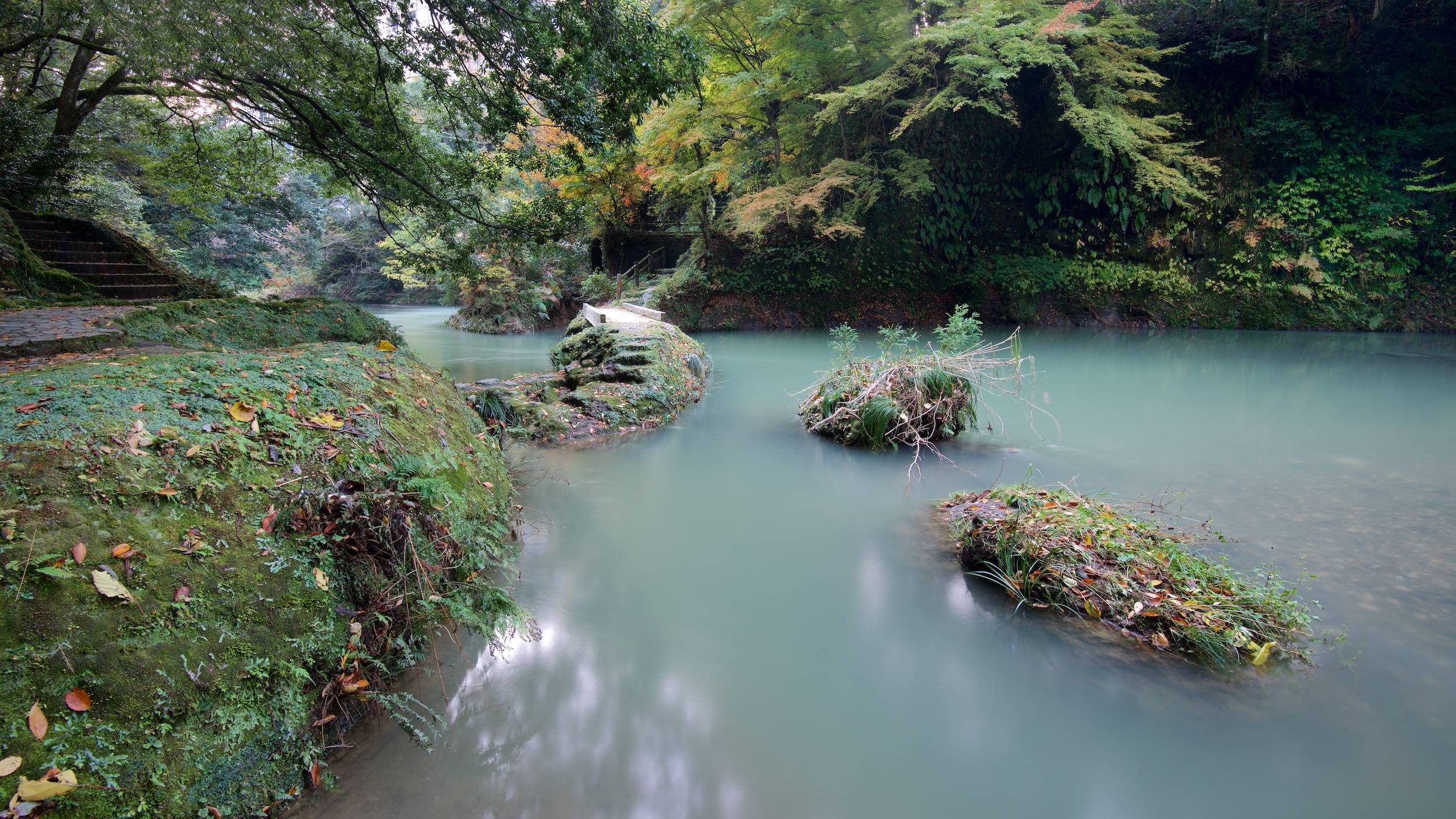 The Kakusenkei Gorge, in Yamanaka Onsen, Japan