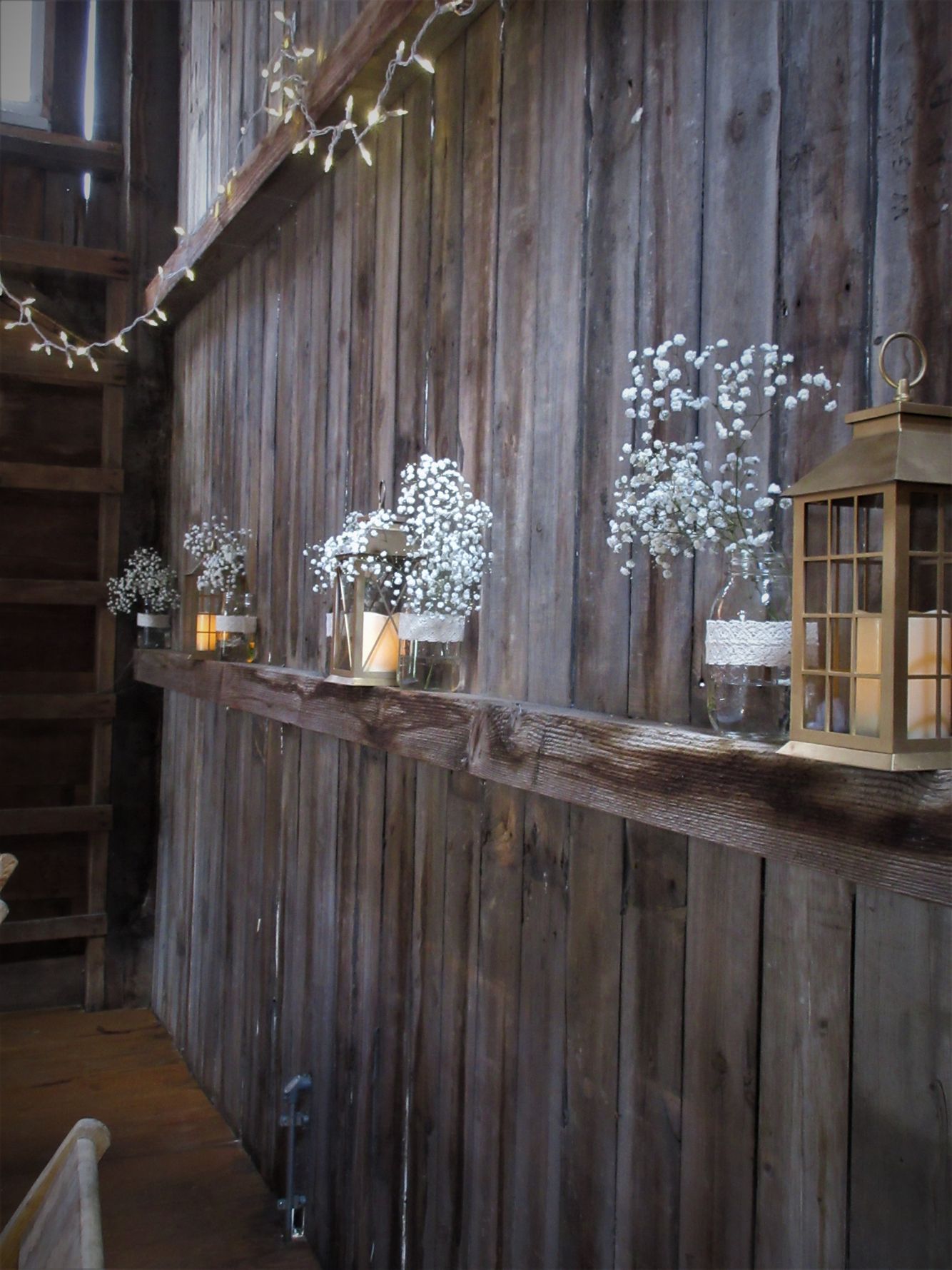 Mason Jar Flowers and Lanterns