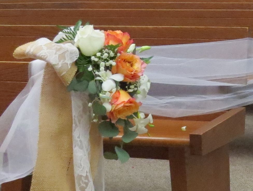 Lace, Burlap and Garden Roses