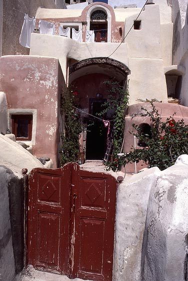 House Facades, Ioa, Santorini