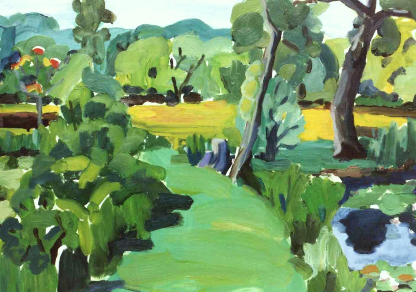 OIL ON CANVAS 24X36 $975 AQUATIC GARDENS # 2