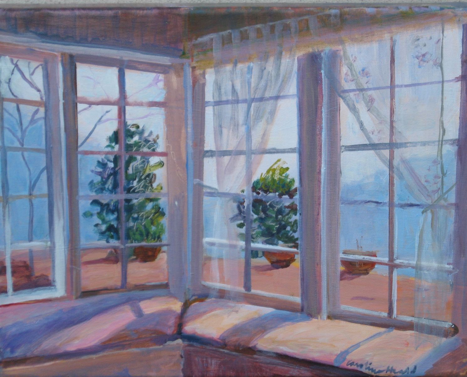 OIL ON CANVAS 11 X 14 UNFRAMED $250 BREAKFAST NOOK I - HORIZONTAL