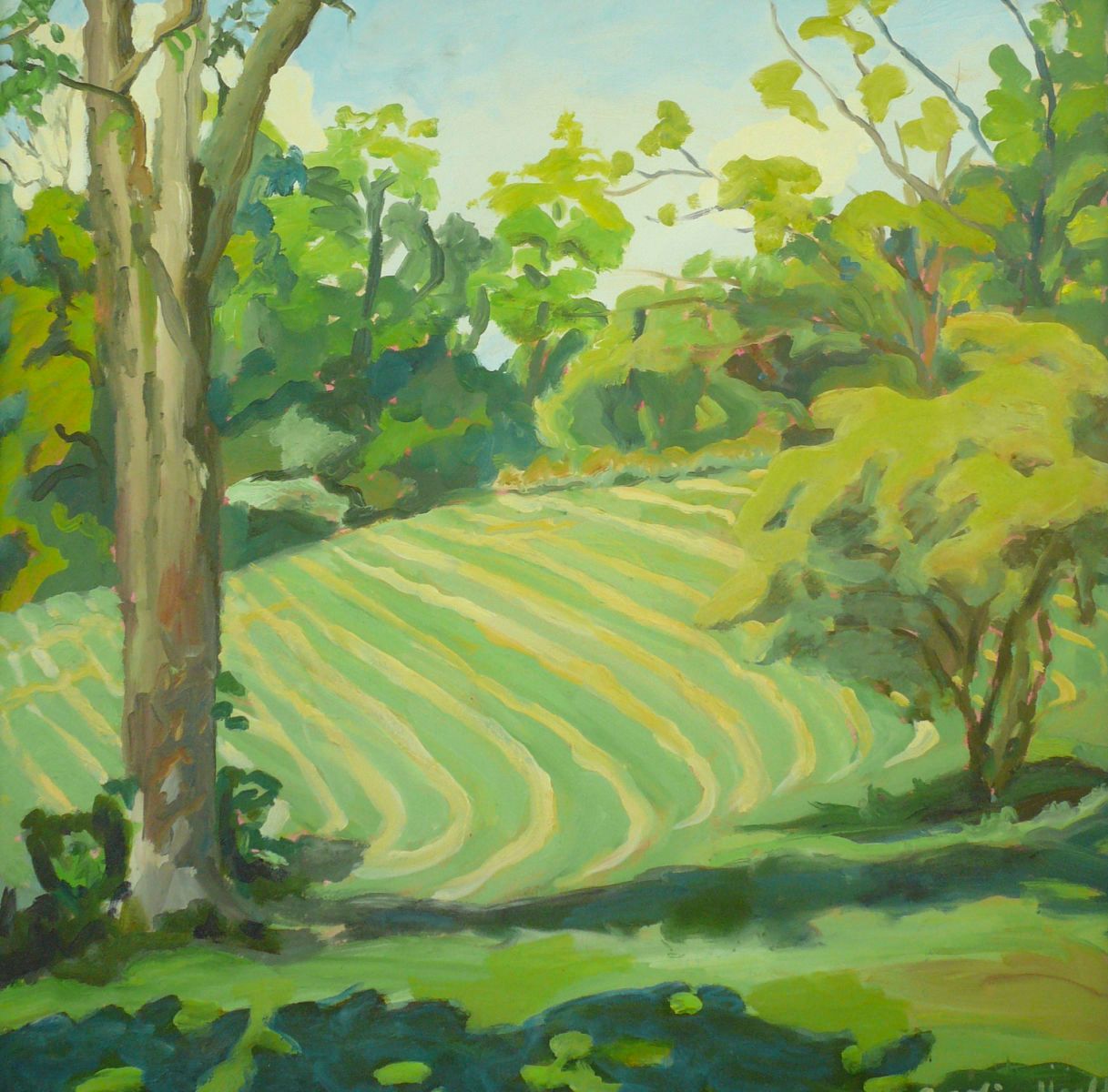 OIL ON CANVAS 24 X 24 UNFRAMED $850 BATTERY KEMBLE #2