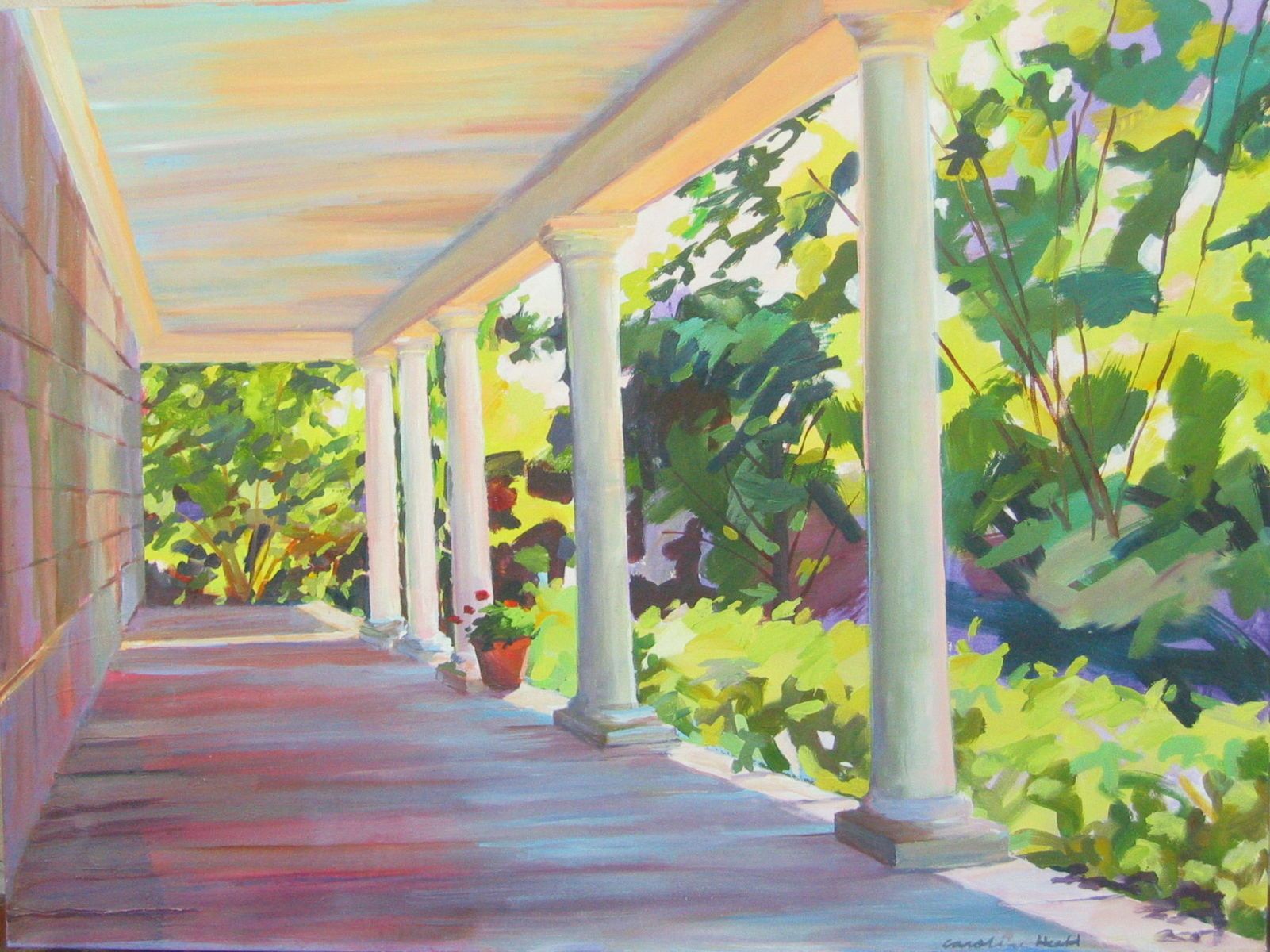 OIL ON CANVAS 30 X 40 UNFRAMED $1100 LOGANS' PORCH