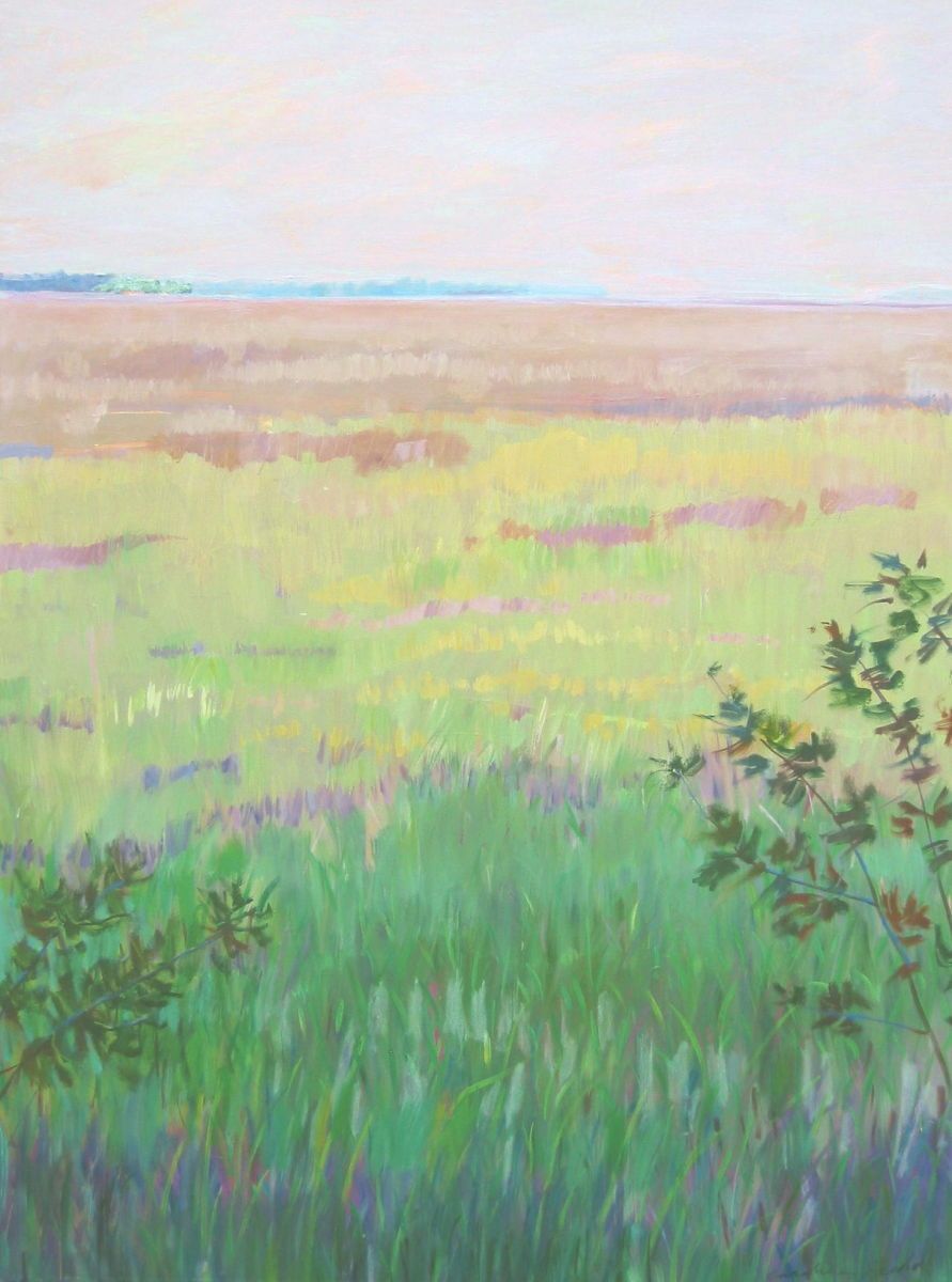 OIL ON CANVAS 48 X 36  UNFRAMED $1300  SALT MARSH NEAR BUTTON POND