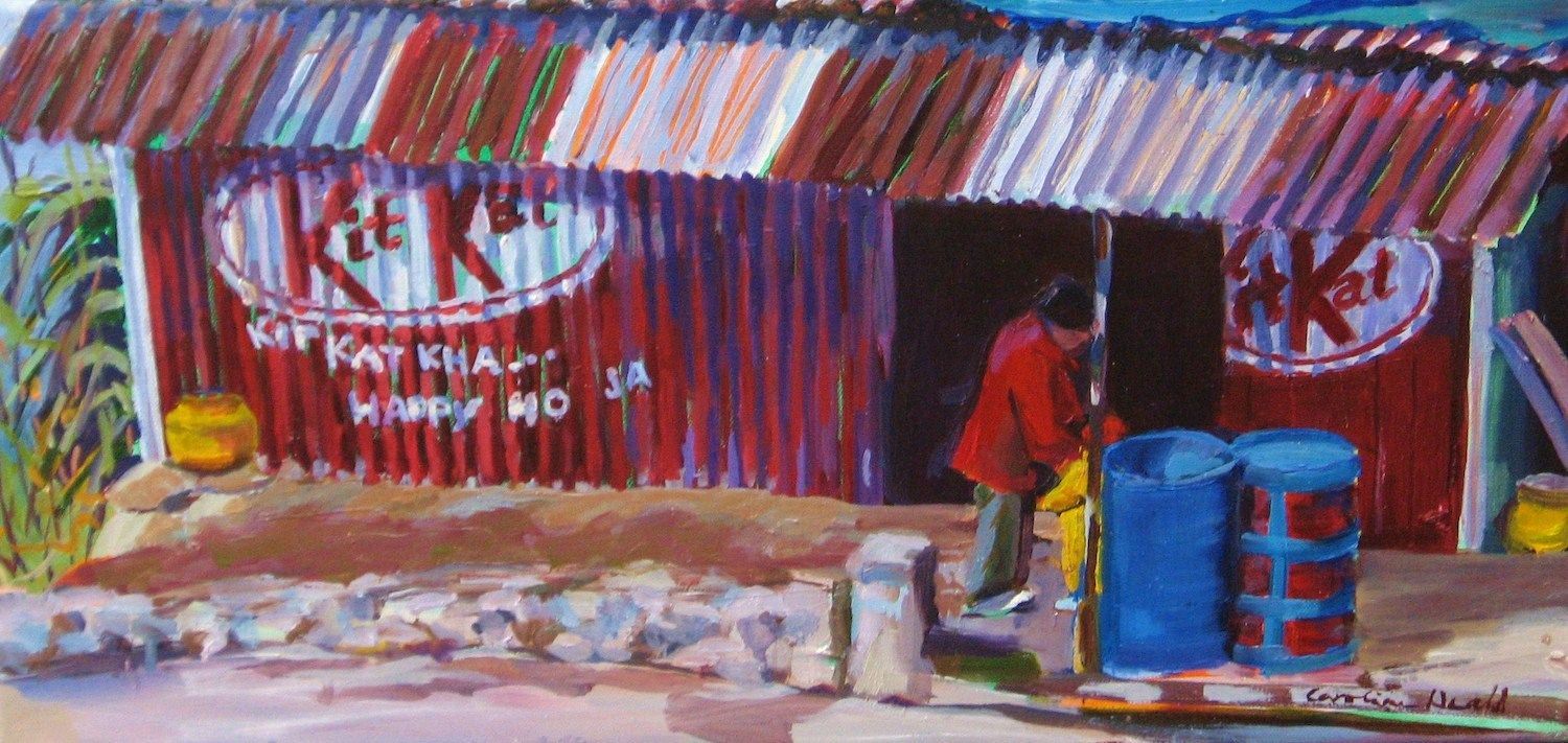 OIL ON CANVAS 10 X 20 UNFRAMED  $350  KIT KAT