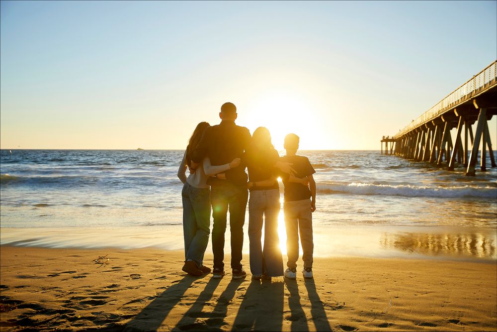 Sunset Family Portrait Photography Hermosa beach professional family Photographer