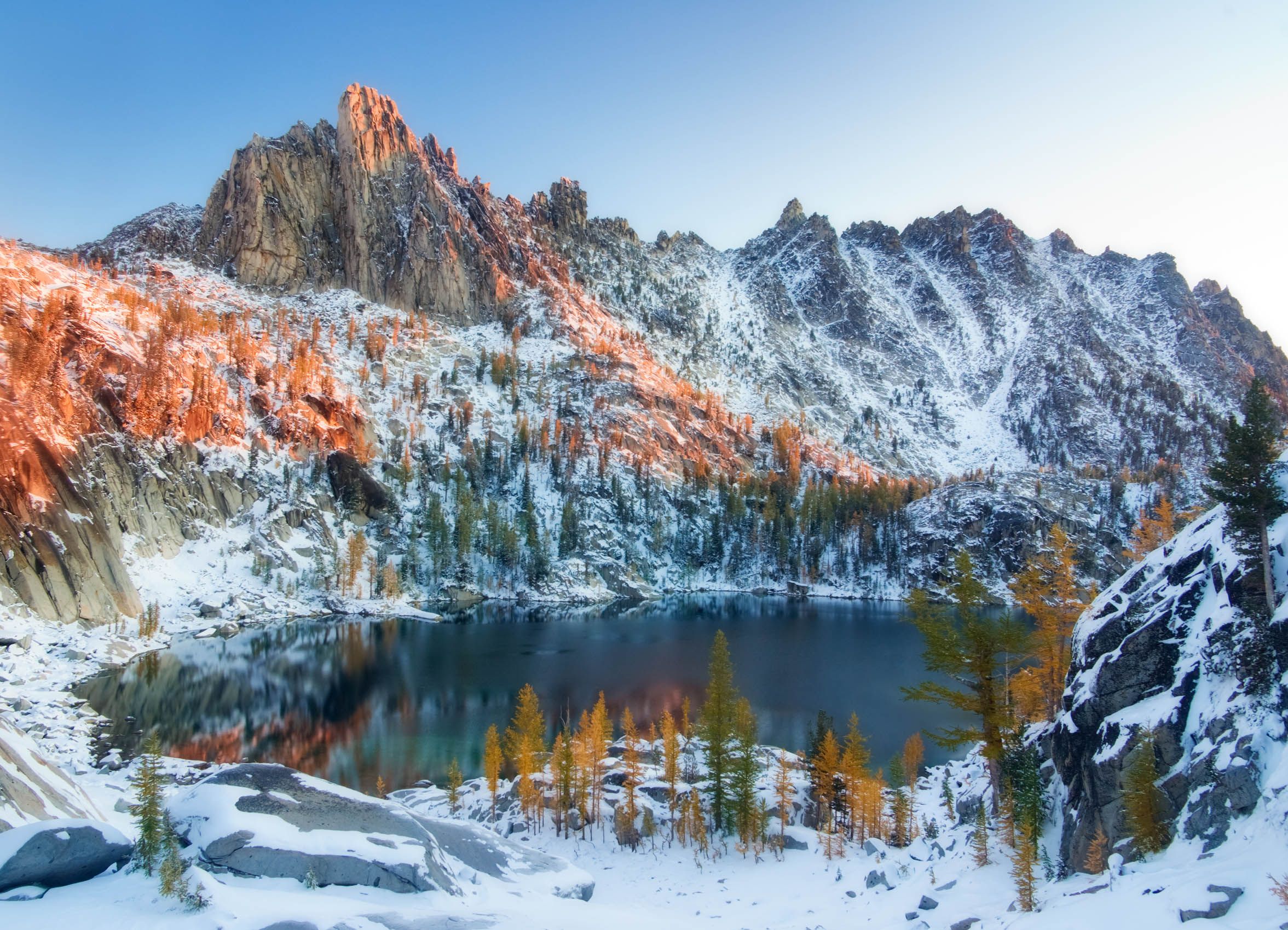 The Enchantments, Alpine Lakes Wilderness, Washington Early Winter, Lake Viviane