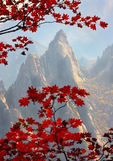 Seoraksan National Park (UNESCO Biosphere Reserve since 1982), South Korea Madeung Pass View