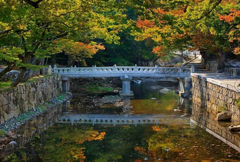TongDo Temple, South Korea Stonework and Fall Colors, TongDoSa
