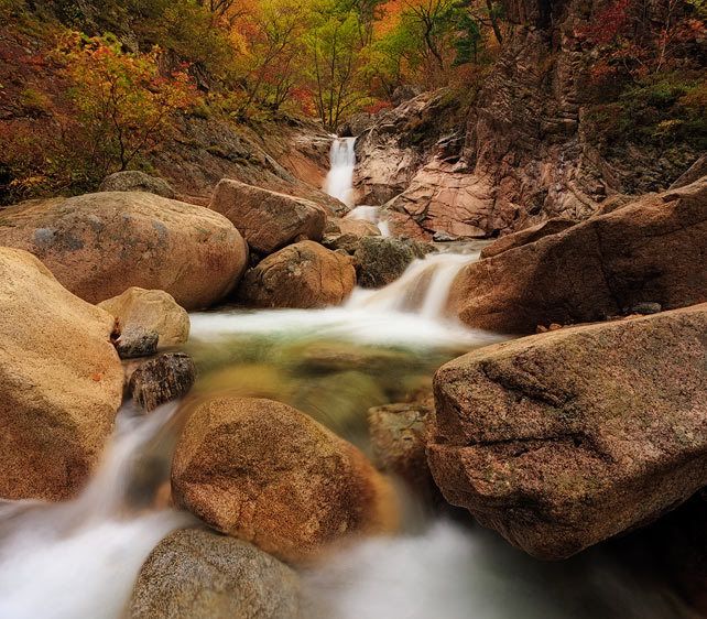 SerokSan National Park, South Korea Autumn Cascades on the DaeCheonBong Trail