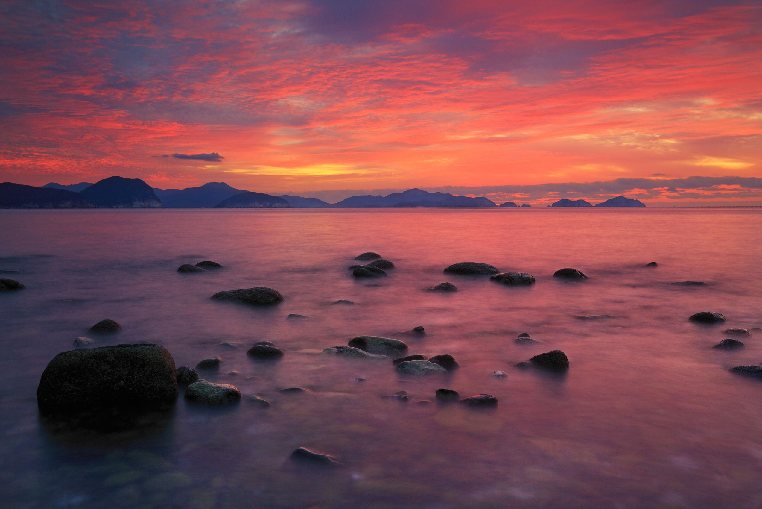 BiJin Island, HallyeoHaeSang National Marine Park, South Korea Eastern Sunrise from BiJinDo