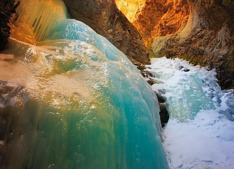 Great Sand Dunes National Park and Preserve, Colorado Gorge of Frozen Light, Zapata Falls