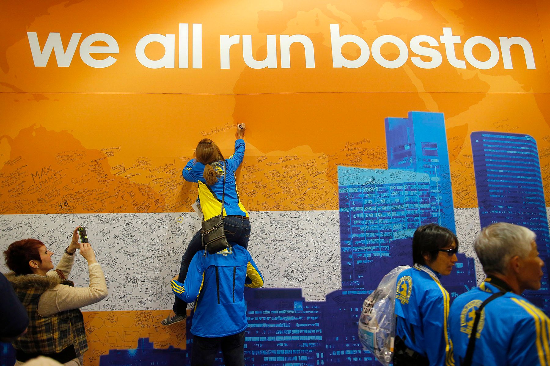 BOSTON MARATHON: ONE YEAR LATER -- THE ONE YEAR ANNIVERSARY OF THE BSTON MARATHON BOMBINGS REMEMBERED FROM TEH DATE OF THE ANNIVERSAYR, FEBRUARY 15, THROUGH TO THE 118TH RUNNING OF THE BOSTON MARATHON.