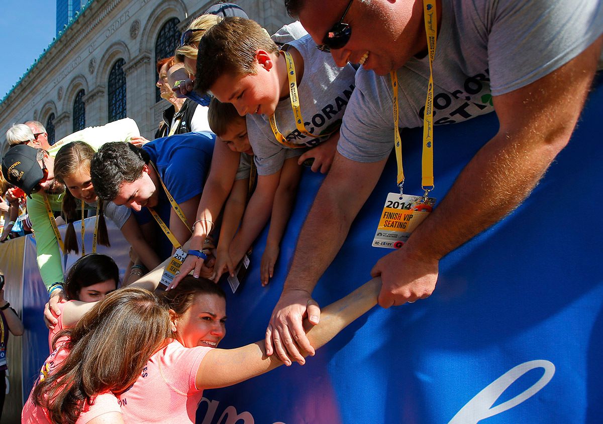 BOSTON MARATHON: ONE YEAR LATER -- THE ONE YEAR ANNIVERSARY OF THE BSTON MARATHON BOMBINGS REMEMBERED FROM TEH DATE OF THE ANNIVERSAYR, FEBRUARY 15, THROUGH TO THE 118TH RUNNING OF THE BOSTON MARATHON.