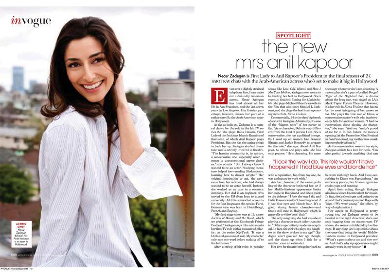 NECAR ZADEGAN for VOGUE India