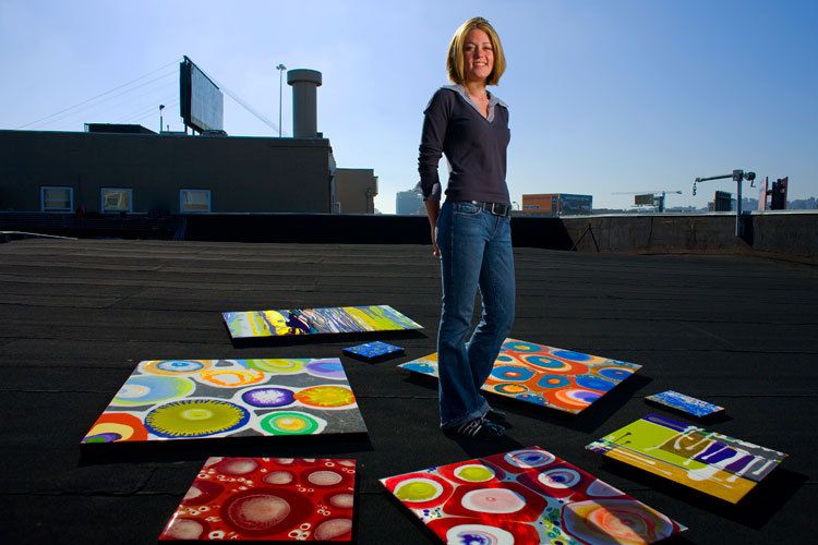 Klari's work is influenced by microscopic images of cells. Shot forThe Journal of Life Sciences Klari Reis, Artist