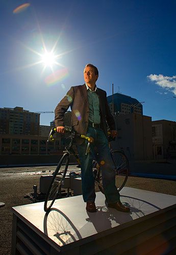 CEO of TerraPass, a company that sells energy saving goods and carbon offsets. Shot for Conde Nast Portfolio Tom Arnold, Chief Enviromental Officer