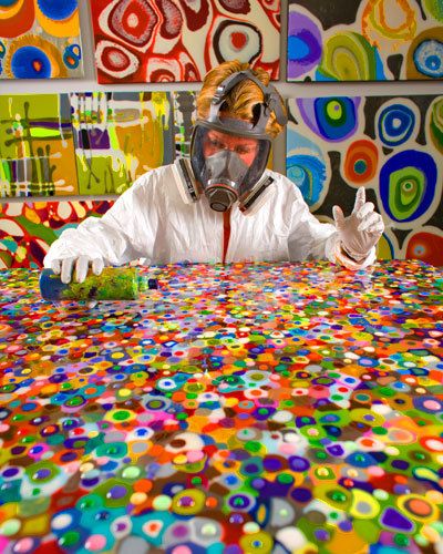 Klari's work is influenced by microscopic images of cells. Shot forThe Journal of Life Sciences Klari Reis, Artist