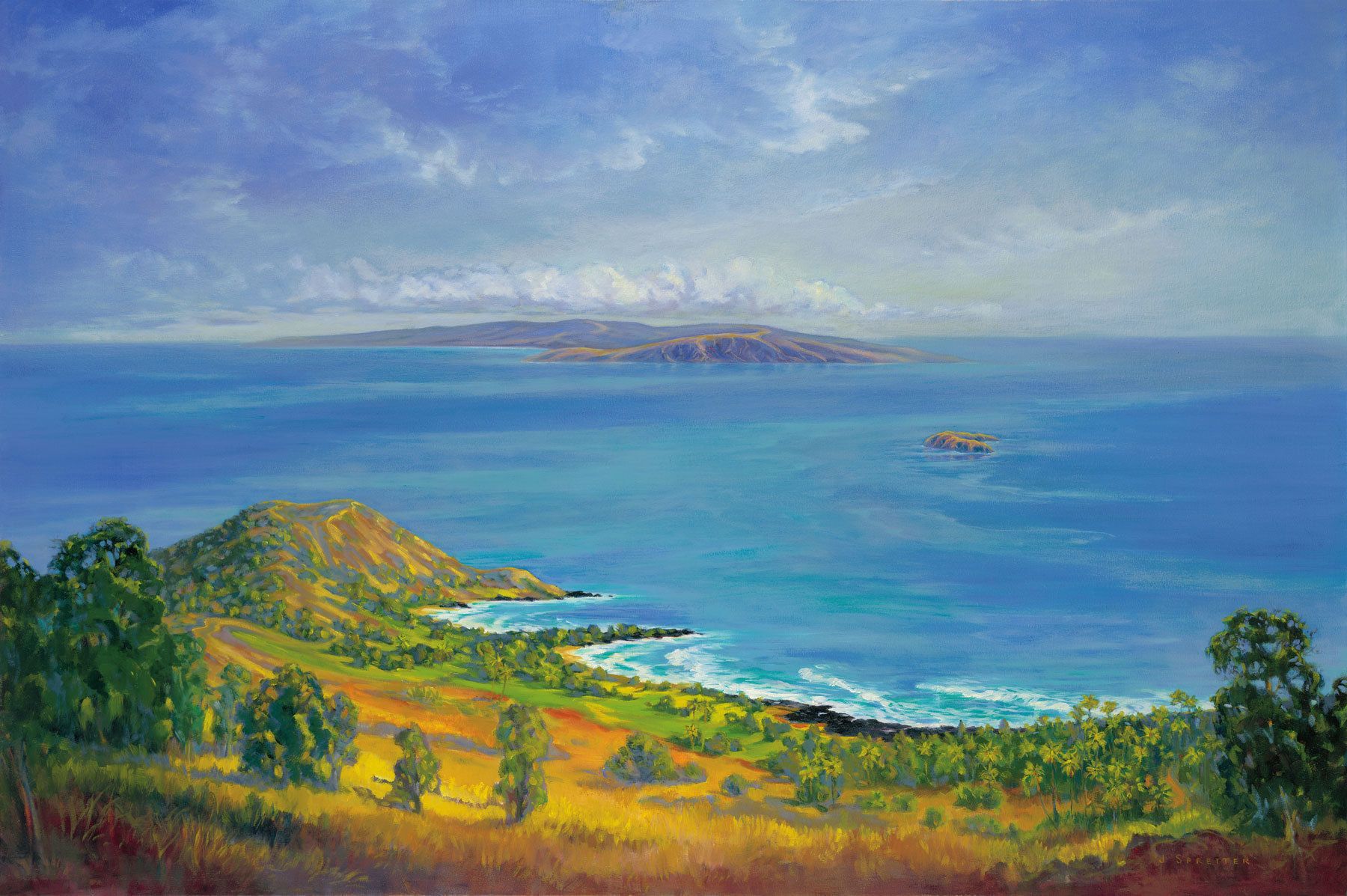 32"x48" original oil on canvas Above Wailea