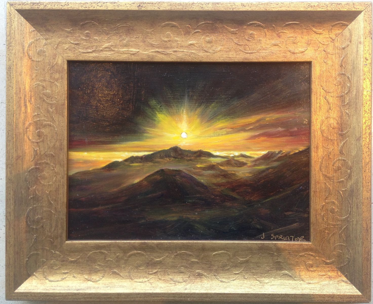 6"x8" original oil on panel Haleakala Sunrise